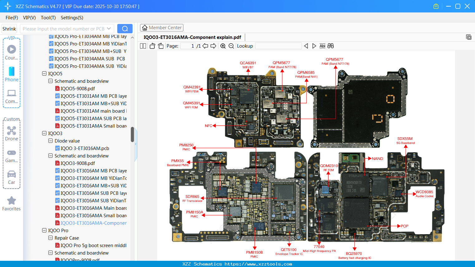 VIVO IQOO3-ET3016AMA-Component Explain